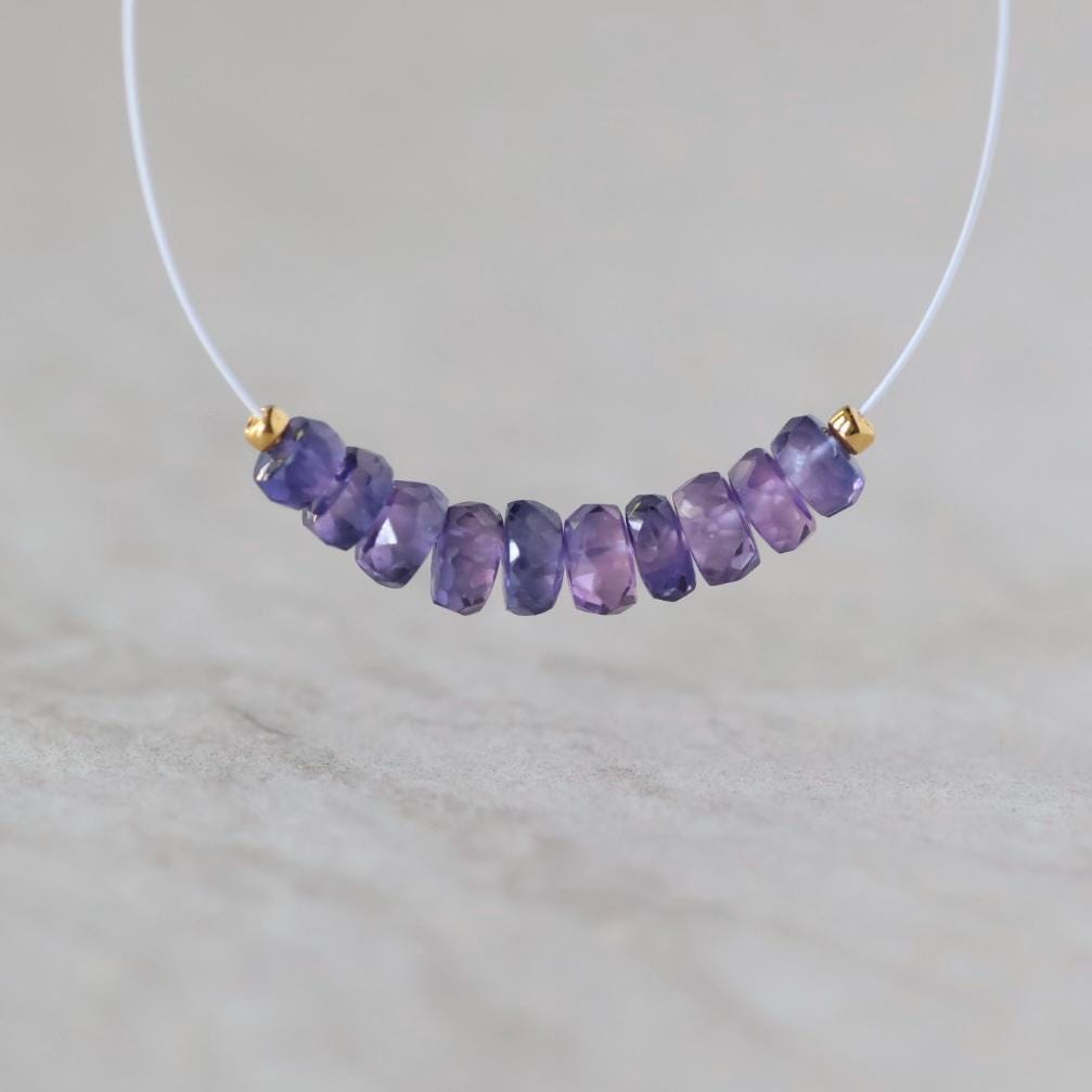 4.5mm 5mm Purple Sapphire Beads Rondelle 10 PCs Faceted Gemstone for DIY Jewelry Making Supplies Earrings