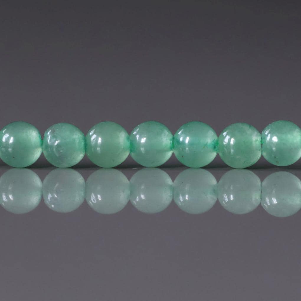 4.5mm Green Aventurine Beads – Smooth Round Natural Gemstone 15" Strand