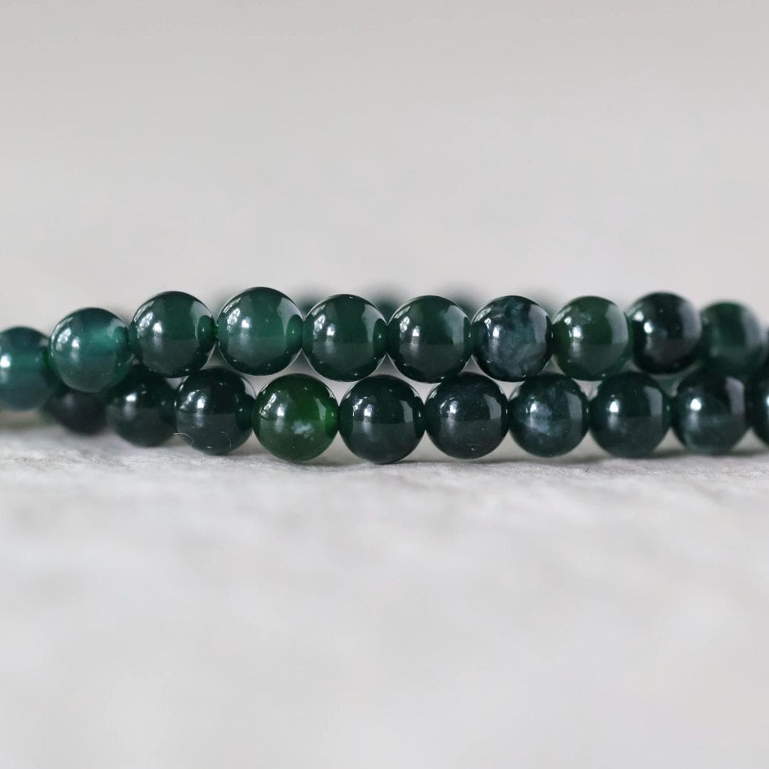 4mm 4.5mm Natural AAA Guatemala Jade Beads Jadeite Gemstone Natural Burma Jade Dark Green For DIY Jewelry Making