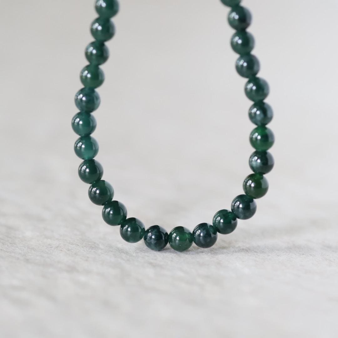 4mm 4.5mm Natural AAA Guatemala Jade Beads Jadeite Gemstone Natural Burma Jade Dark Green For DIY Jewelry Making