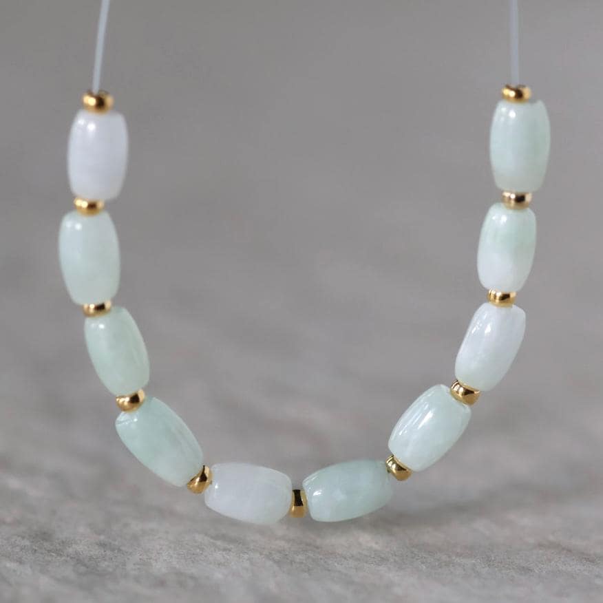 4mm Burma Jade Beads - Oval Natural Gemstone 10 Pcs