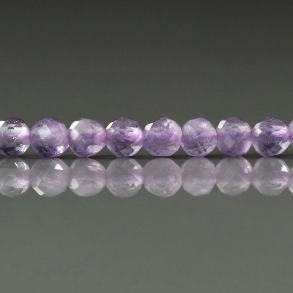 4mm Pink Amethyst Beads – Faceted Round Natural Gemstone 15" Strand