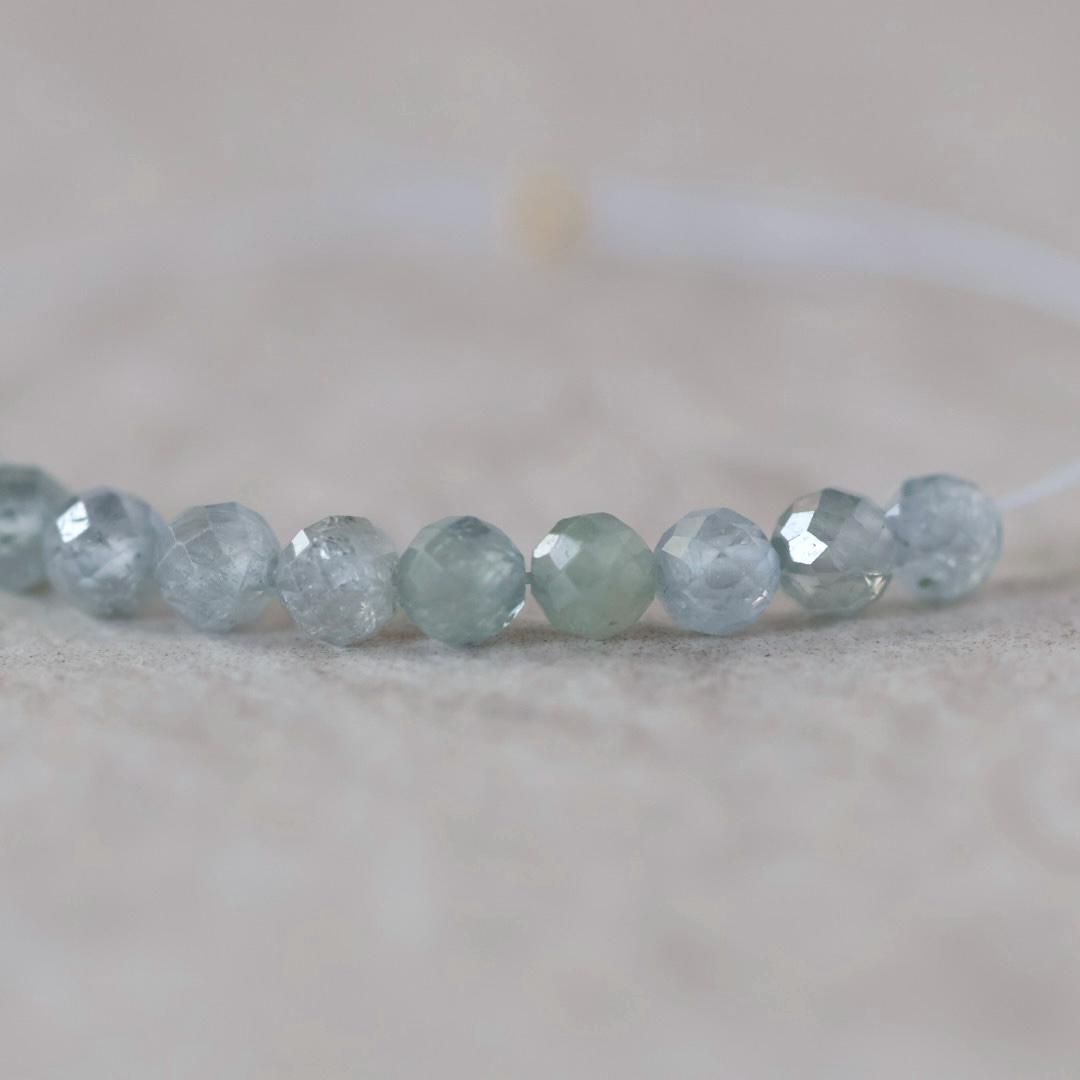 4mm Rare Montana Sapphire Beads Faceted Round 10pcs Raw Genuine Gemstone Beads Jewelry Making Supply September Birthstone