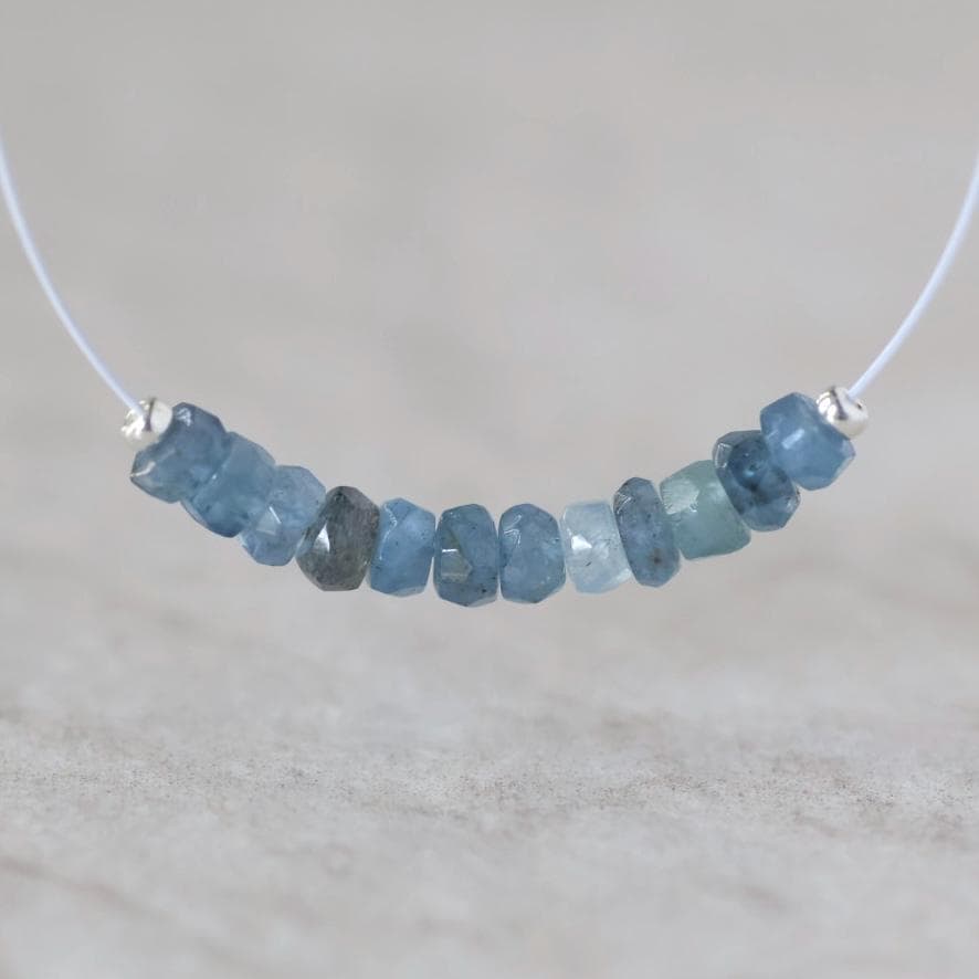 4mm Santa Maria Aquamarine Beads - Faceted Rondelle Natural Gemstone 15 Pcs