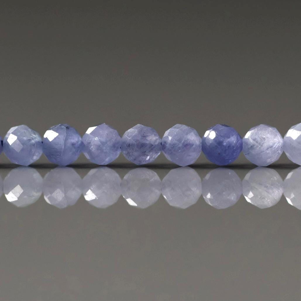 4mm Tanzanite Beads – Faceted Round Natural Gemstone 15" Strand