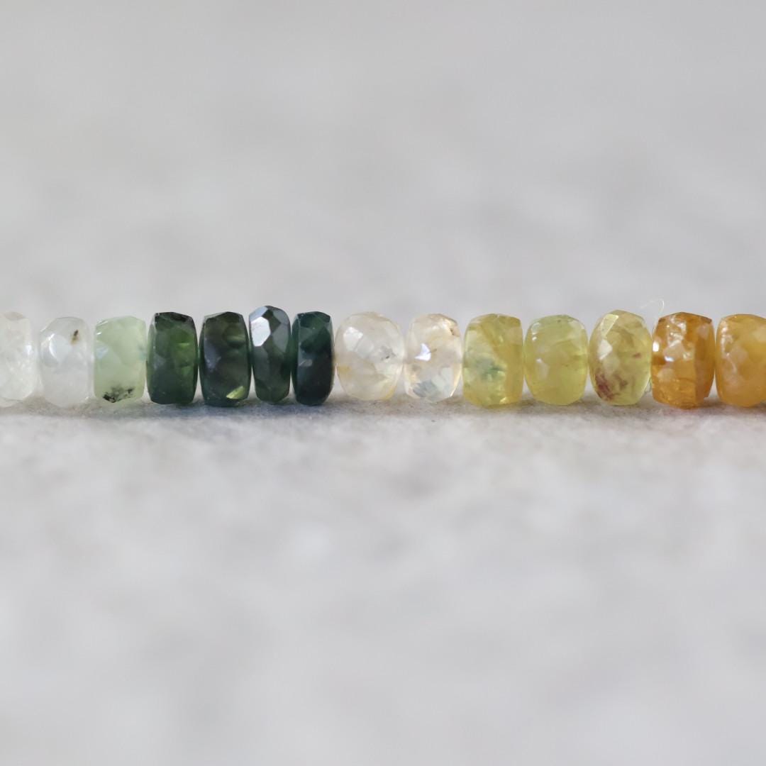 5.5mm AAA Multi Sapphire Beads Faceted Rondelle Colorful Sapphire Natural Gemstone for DIY Jewelry Making Supplies