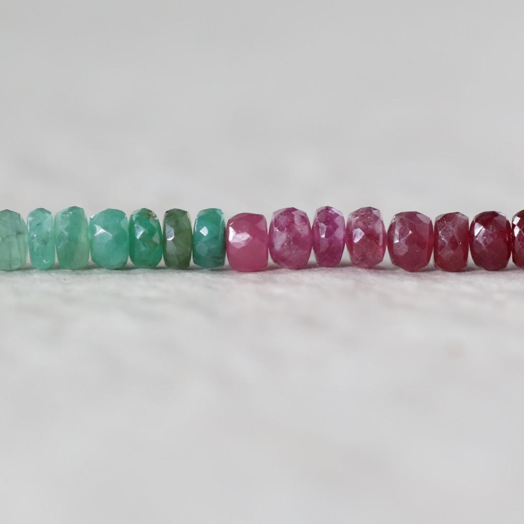5.5mm AAA Multi Sapphire Beads Faceted Rondelle Colorful Sapphire Natural Gemstone for DIY Jewelry Making Supplies