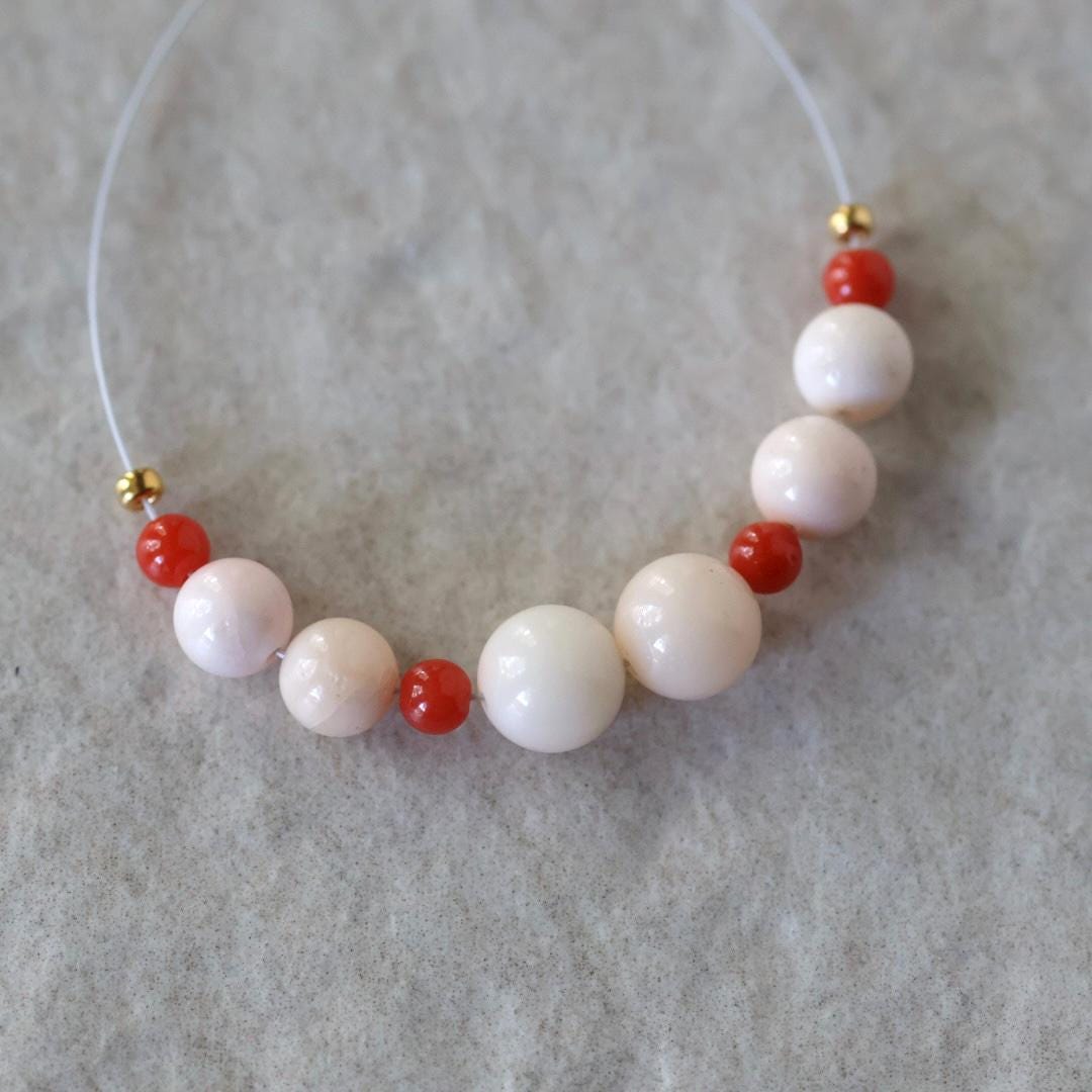 5-6mm Natural Angel Skin Italian Coral Beads Smooth Genuine Pink Red Coral Gemstone Beads for DIY Jewelry Making