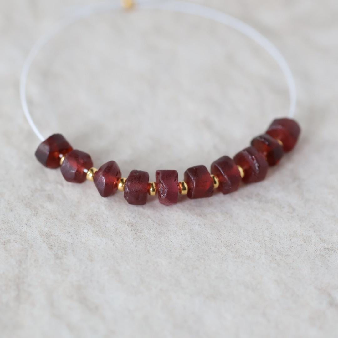 5mm 5.5mm Matte Mozambique Garnet Rondelle Beads Smooth 10 Pcs Natural Gemstone for DIY Jewelry Making Earrings Necklace