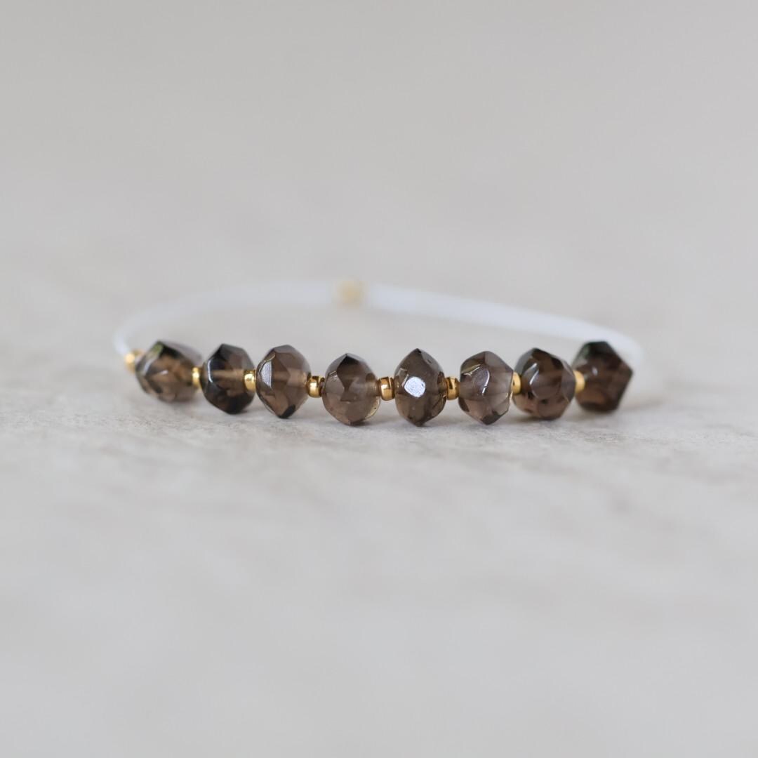 5mm AAA Smoky Quartz Nugget Beads Hand Faceted 8 PCs Natural Brown Gemstone for DIY Jewelry Making