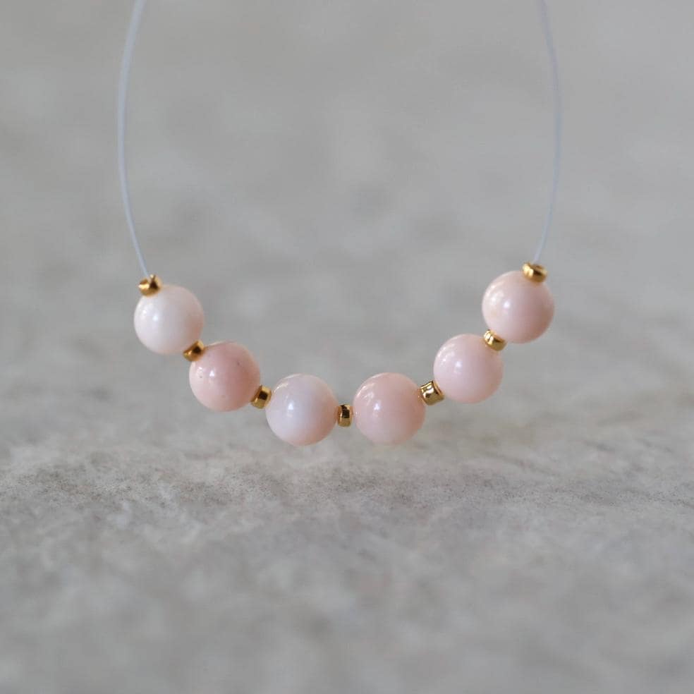 5mm Natural Angel Skin Italian Coral Beads Smooth 6 PCs Genuine Pink Coral Gemstone Beads for DIY Jewelry Making