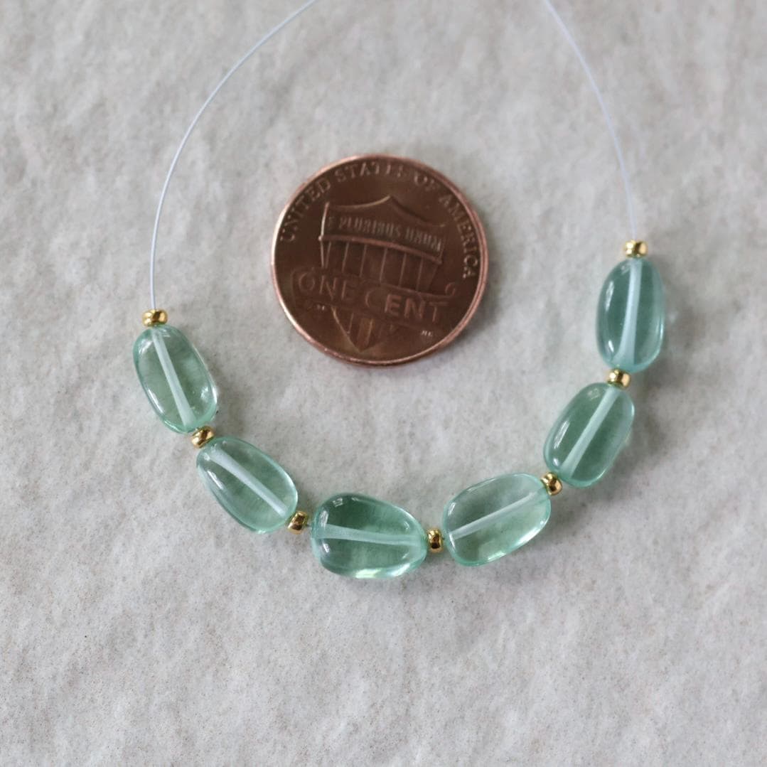 6mm Green Sapphire Beads Rondelle Faceted 9 PCs Gemstones for DIY Jewelry Making Supplies Earrings Necklace