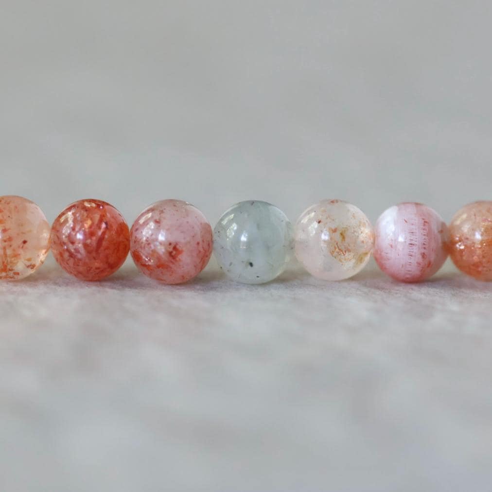 6mm Natural Arusha Sunstone Smooth Beads 7" Orange Gemstone Beads for DIY Jewelry Making