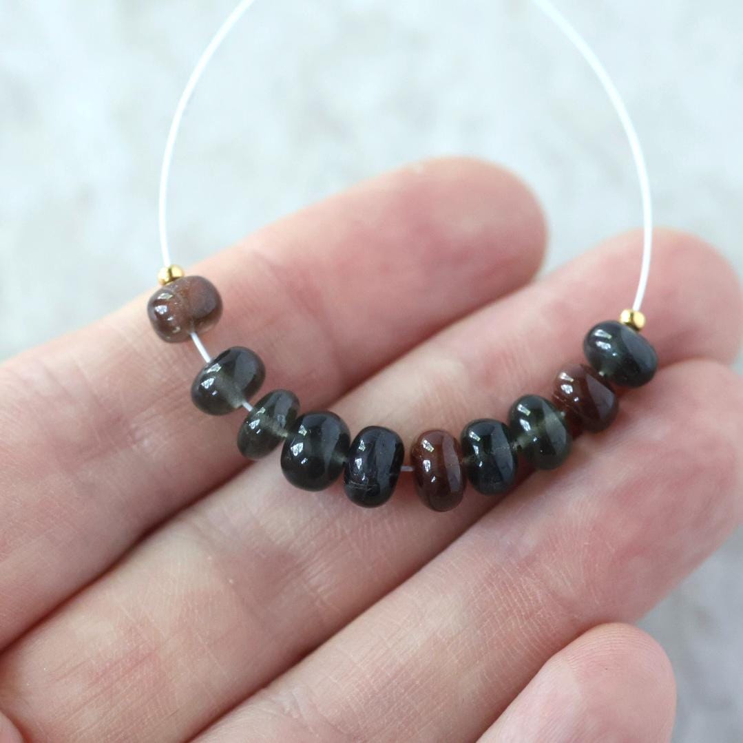 5mm Tanzanian Scapolite Beads - Smooth Rondelle Natural Gemstone 8 Pcs