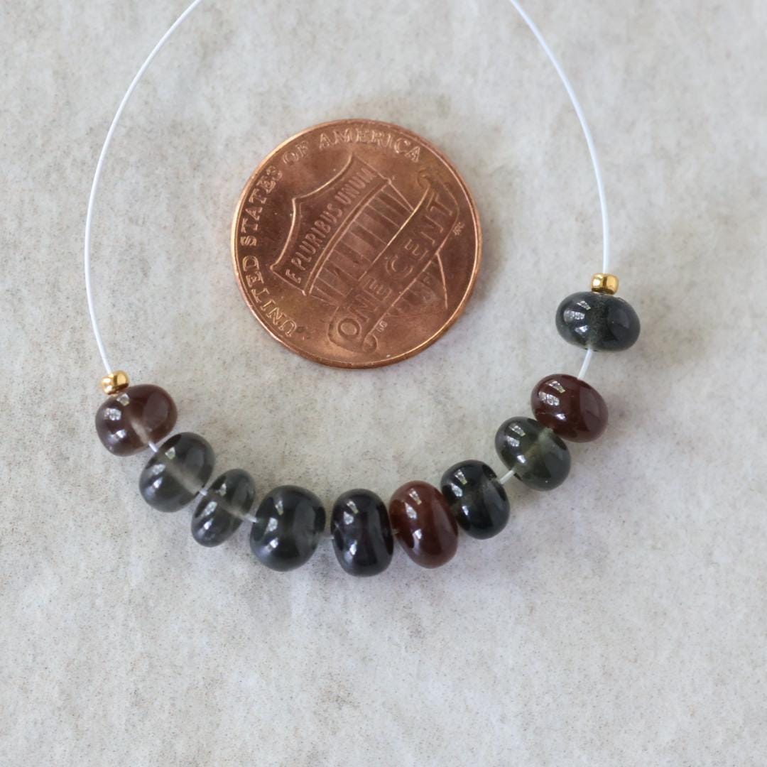 5mm Tanzanian Scapolite Beads - Smooth Rondelle Natural Gemstone 8 Pcs