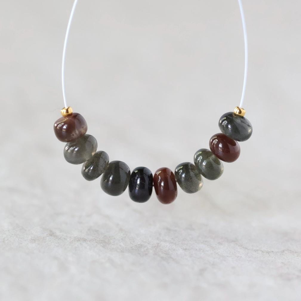 5mm Tanzanian Scapolite Beads - Smooth Rondelle Natural Gemstone 8 Pcs