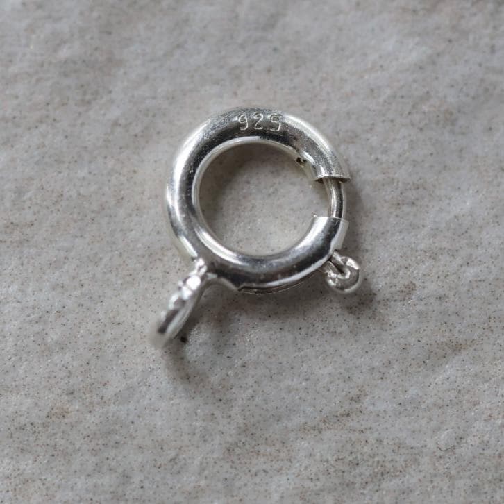 8mm 925 Sterling Silver Spring Ring Clasp Heavy Duty Open Ring for DIY Jewelry Making