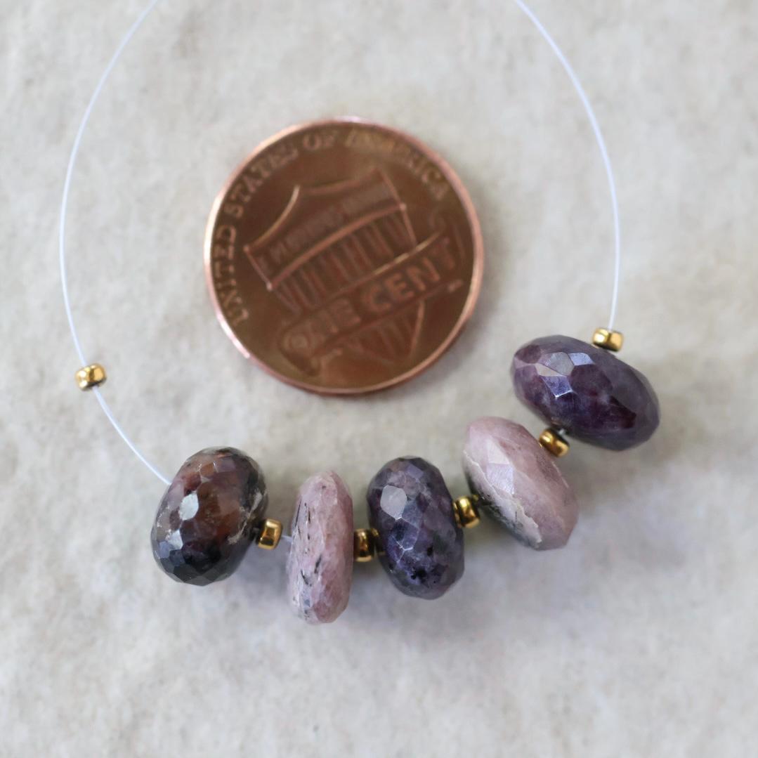 9-10mm AAA Sugilite Beads Faceted Rondelles Natural Gemstone for DIY Jewelry Making