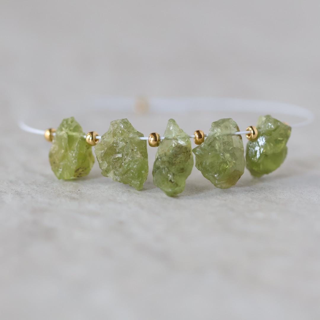 9-11mm Raw Peridot Nugget Beads Briolette 5 Pieces Freeform Chunks Rough Gemstone Green For DIY Jewelry Making