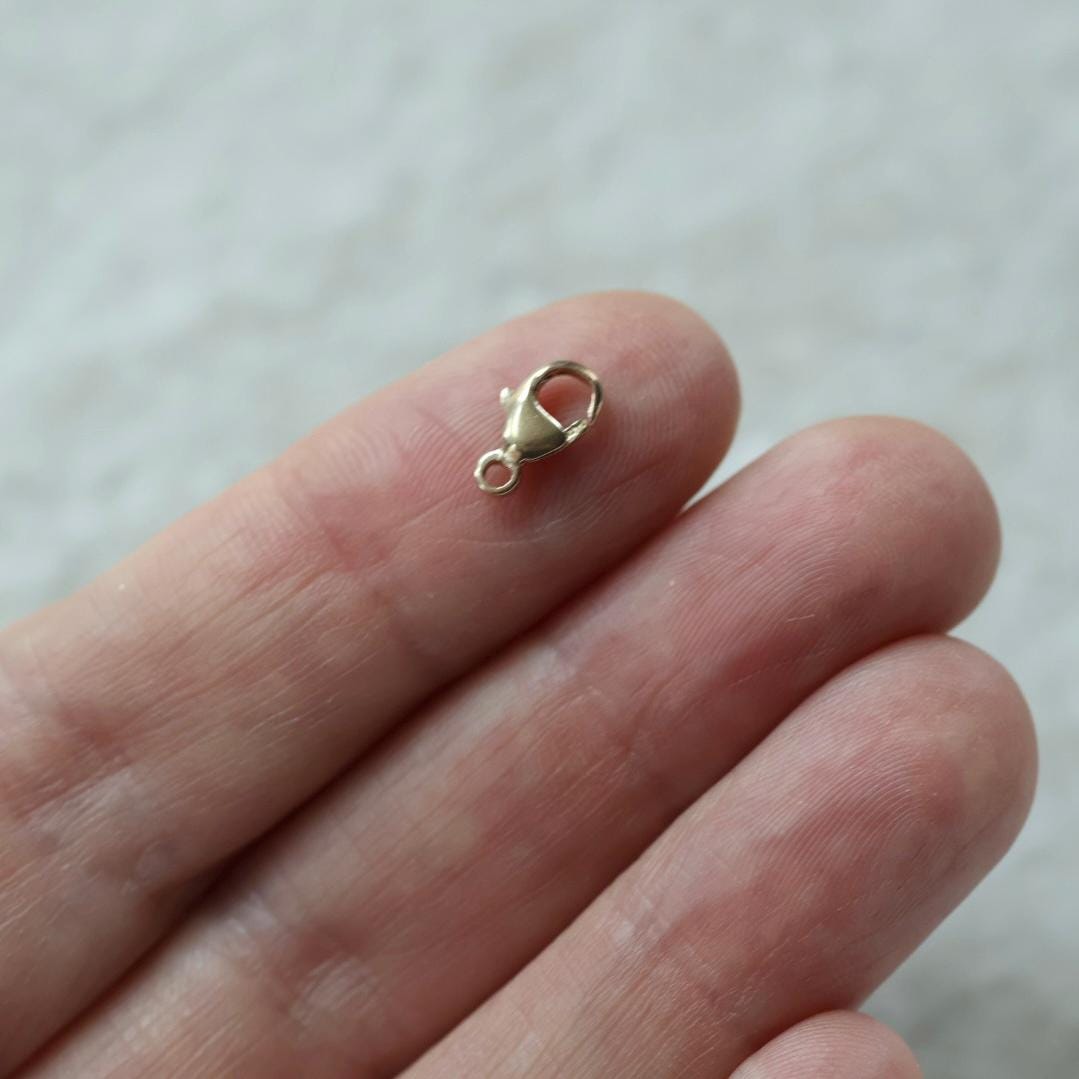 9mm 14k Gold Filled Trigger Clasp Small Lobster Claw for DIY Jewelry Making