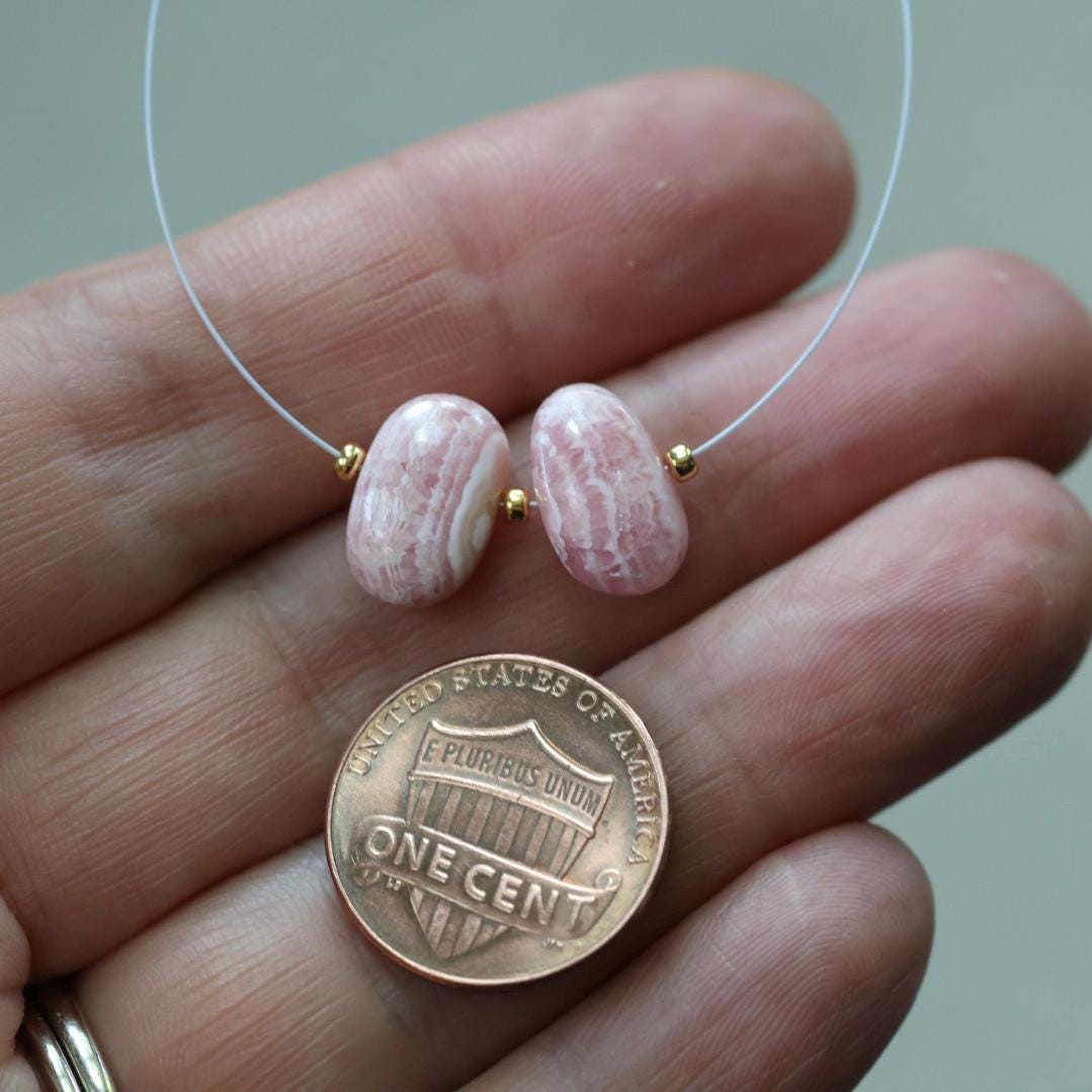 AAA Argentina Rhodochrosite Oval Beads Smooth 12x7mm Genuine Peach Gemstone Beads DIY Jewelry Making Gift