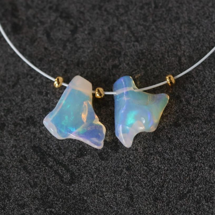 AAA Ethiopian Opal Briolette Beads Smooth Freeform Drops Nuggets Natural Disco Welo Opal For DIY Jewelry Making Earrings