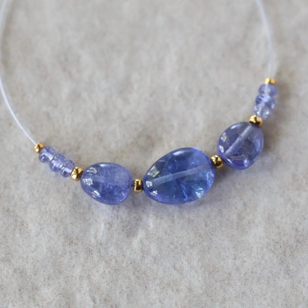 AAA Tanzanite Beads Oval Smooth Rondelle Natural Purple Gemstone For DIY Jewelry Making