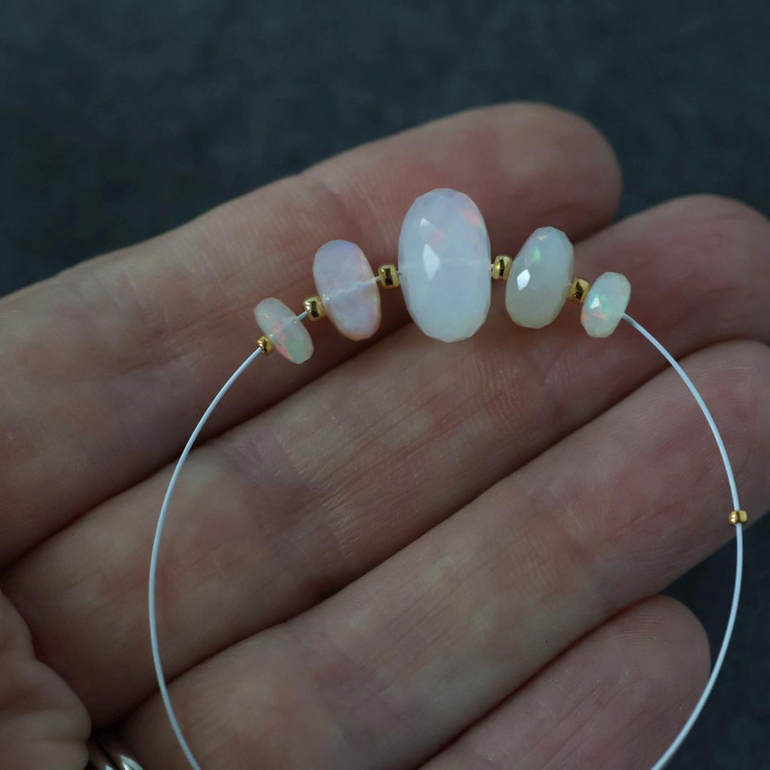 Large 12mm 5mm Ethiopian Opal Beads Natural Disco Welo Opal Natural Gemstone For DIY Jewelry Making