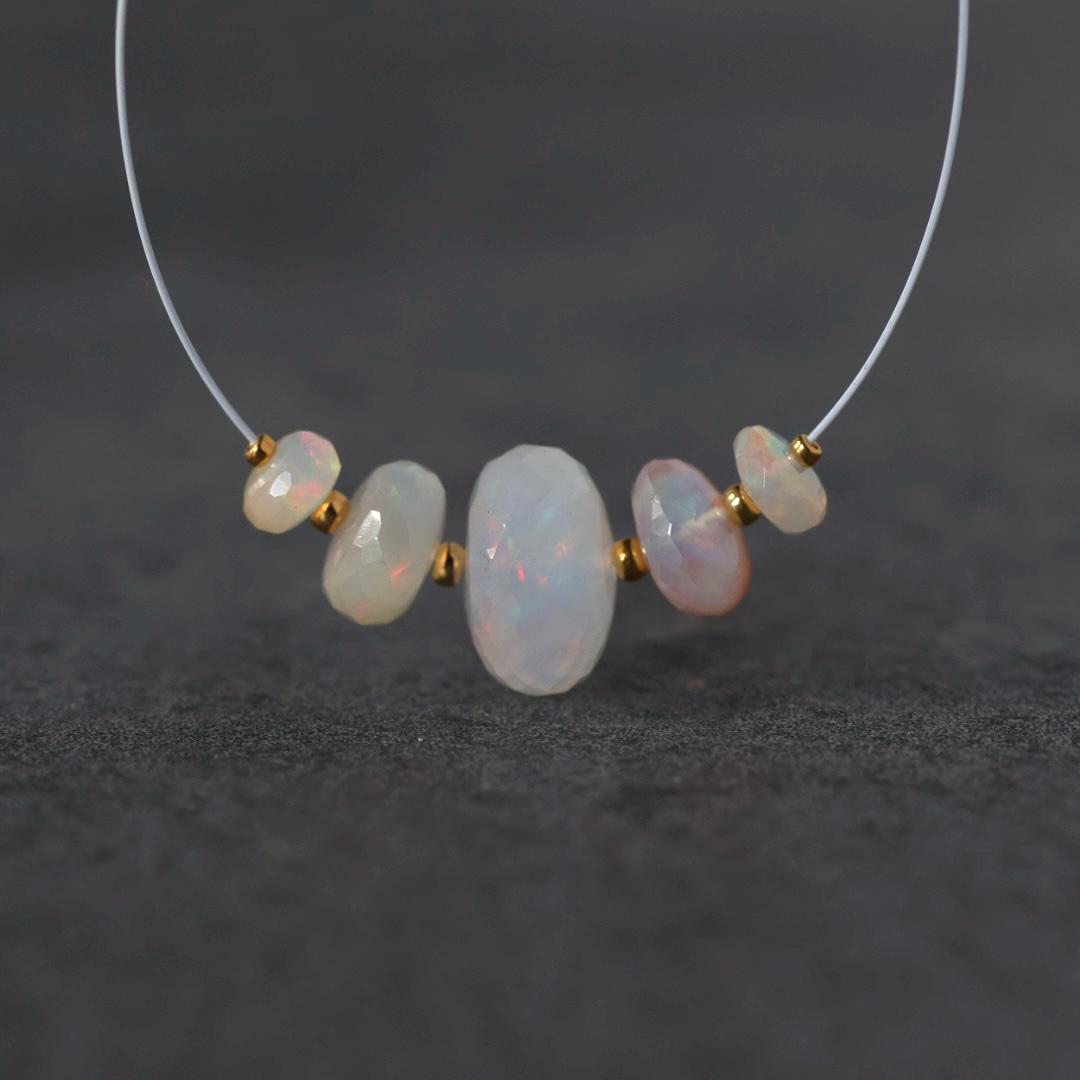 Large 12mm 5mm Ethiopian Opal Beads Natural Disco Welo Opal Natural Gemstone For DIY Jewelry Making