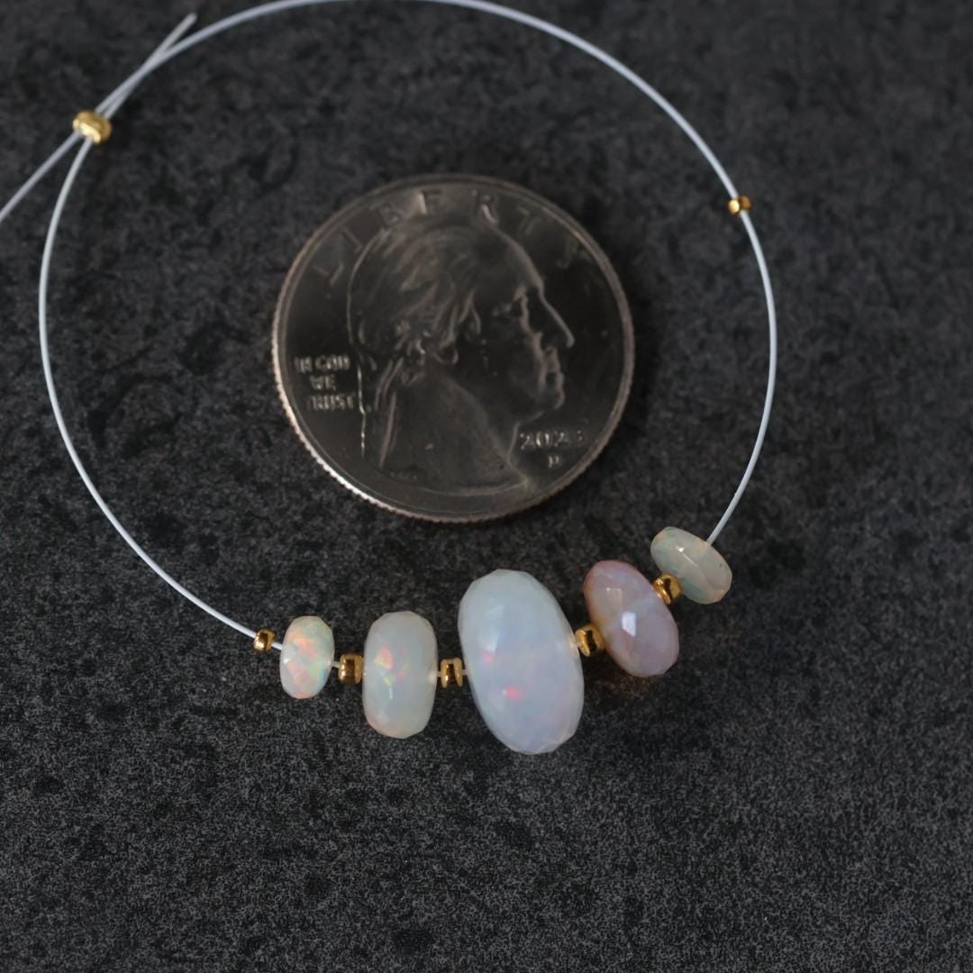 Large 12mm 5mm Ethiopian Opal Beads Natural Disco Welo Opal Natural Gemstone For DIY Jewelry Making