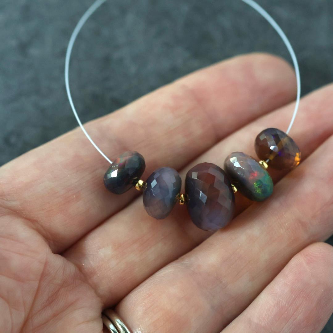 Large 13mm 8mm Ethiopian Opal Beads Natural Disco Welo Opal Natural Gemstone For DIY Jewelry Making