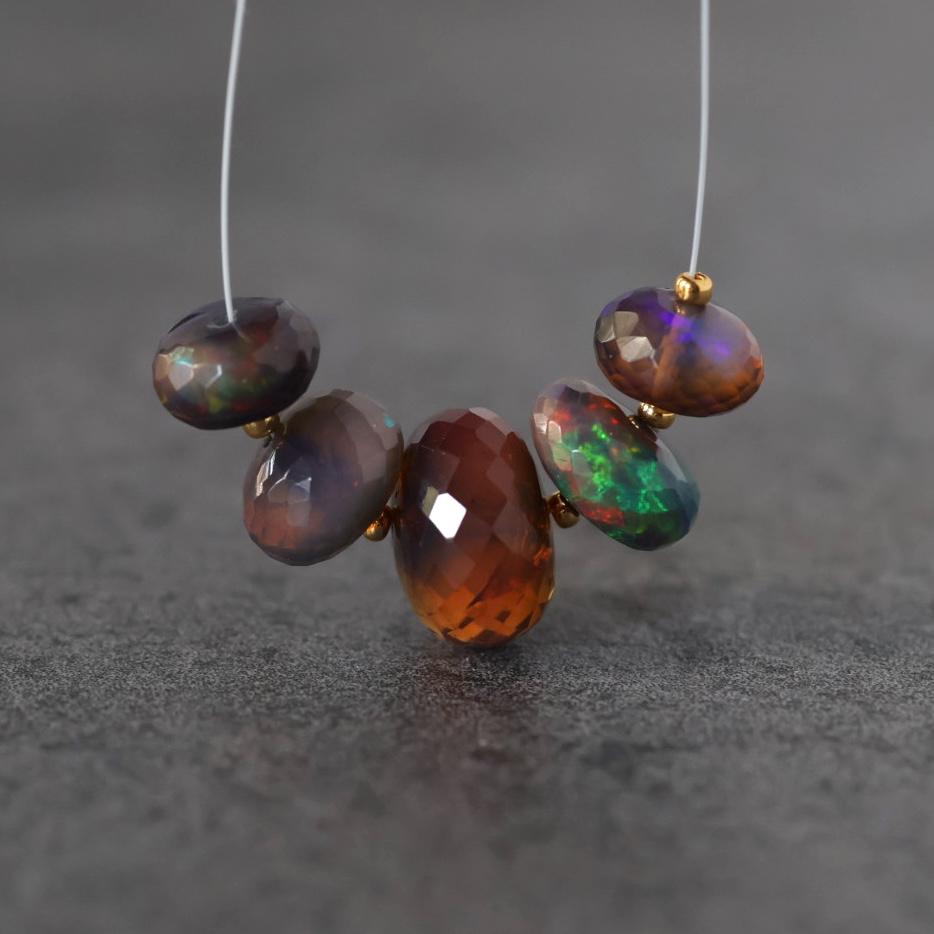 Large 13mm 8mm Ethiopian Opal Beads Natural Disco Welo Opal Natural Gemstone For DIY Jewelry Making