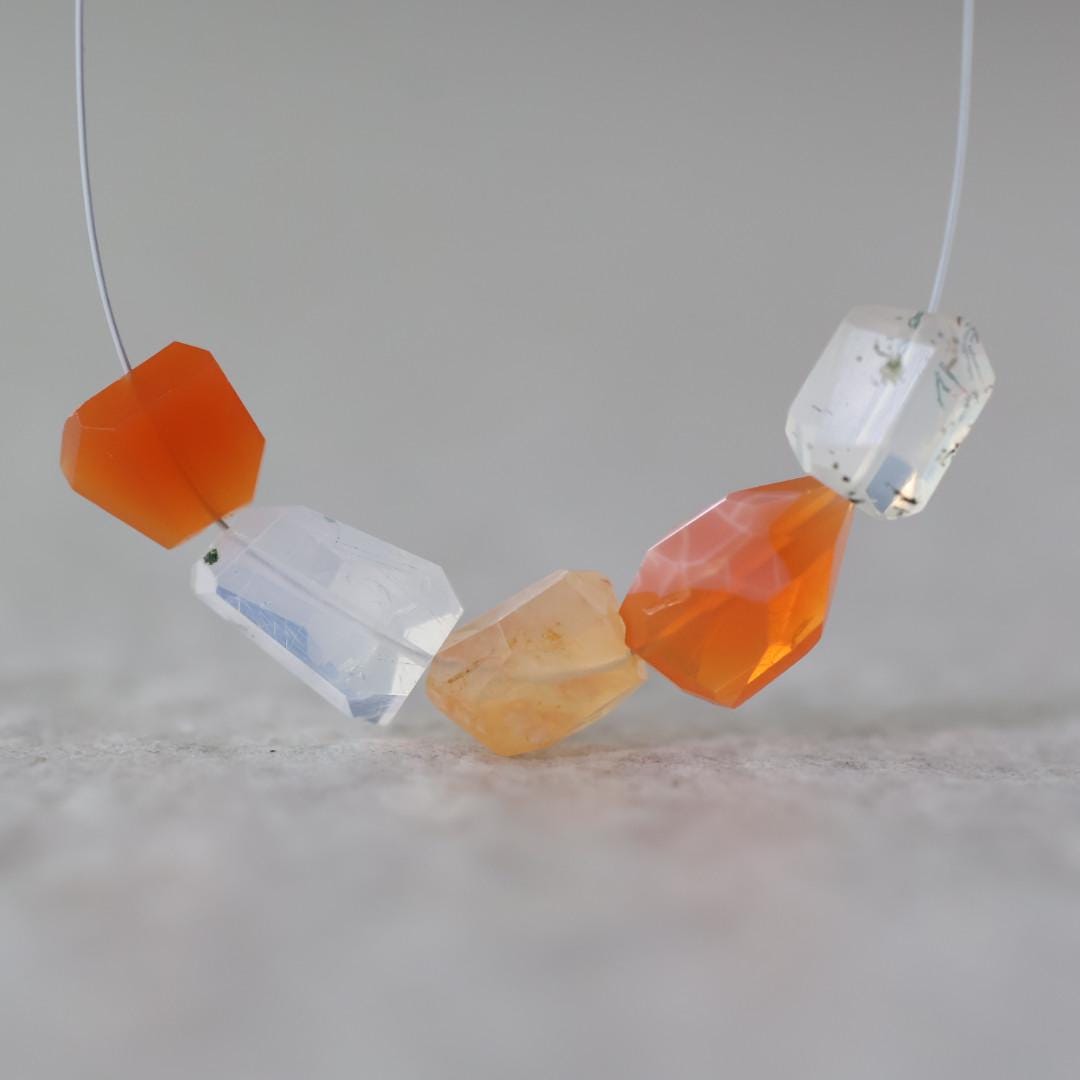 Mexican Fire Opal Nugget Beads Chunks Nuggets Natural Opal Beads for DIY Jewelry Making Earrings Pendant Necklace