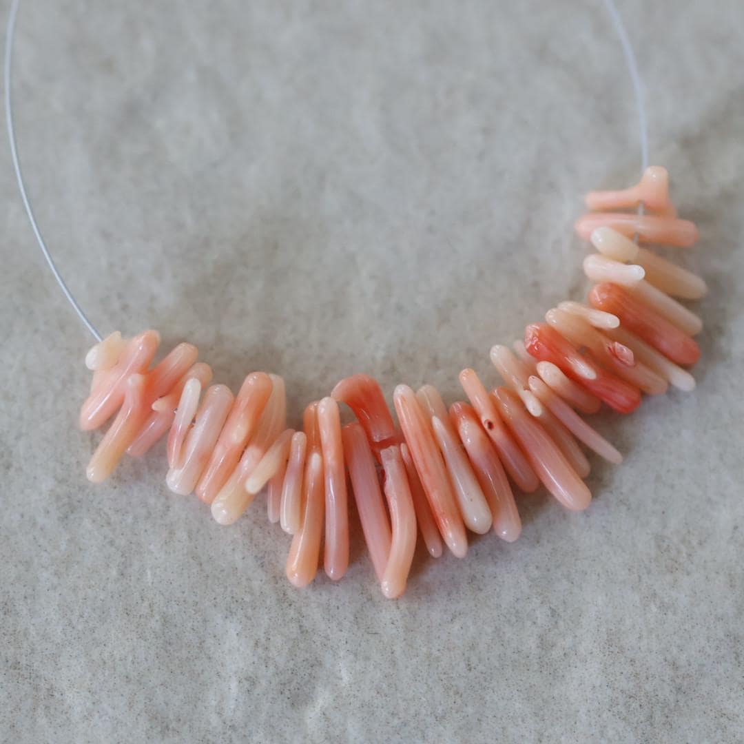 Natural Angel Skin Italian Coral Stick Beads Fancy Tubes Genuine Raw Pink Coral Gemstone for DIY Jewelry Making