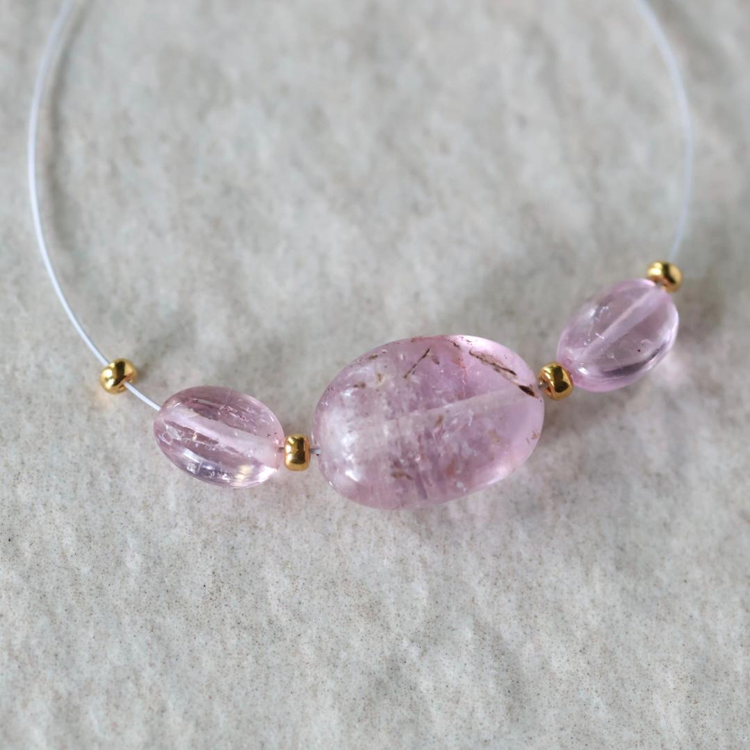 Natural Imperial Pink Topaz Oval Beads Smooth 3 Pcs Natural Gemstone Bead for DIY Jewelry Making
