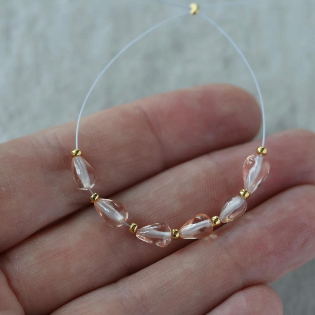 Peach Sapphire Teardrop Beads Smooth 6 PCs Genuine Gemstone Beads Jewelry Making Beading Craft Gift September Birthstone
