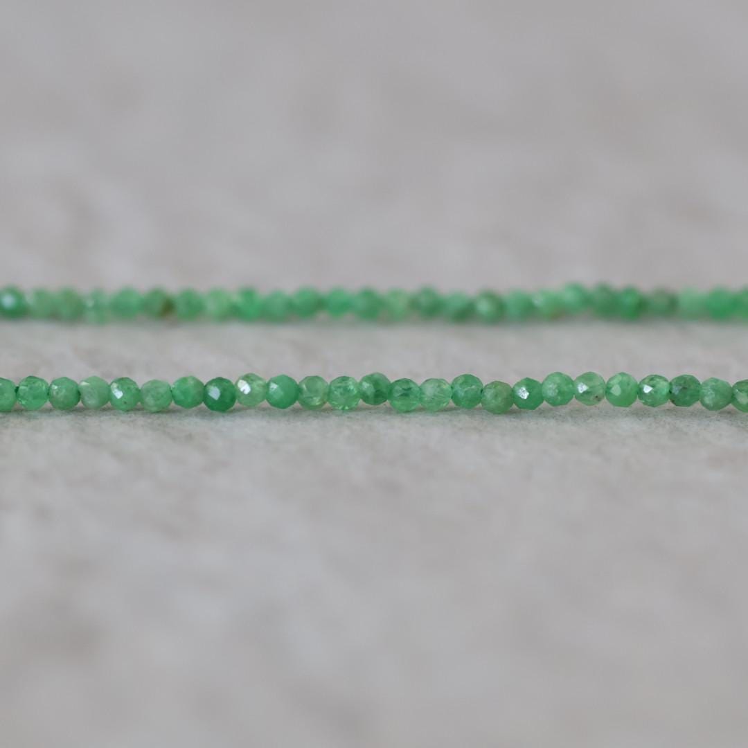 Rare 2mm Tsavorite Garnet Beads Faceted 15" Natural Raw Green Garnet Gemstone for DIY Jewelry Making