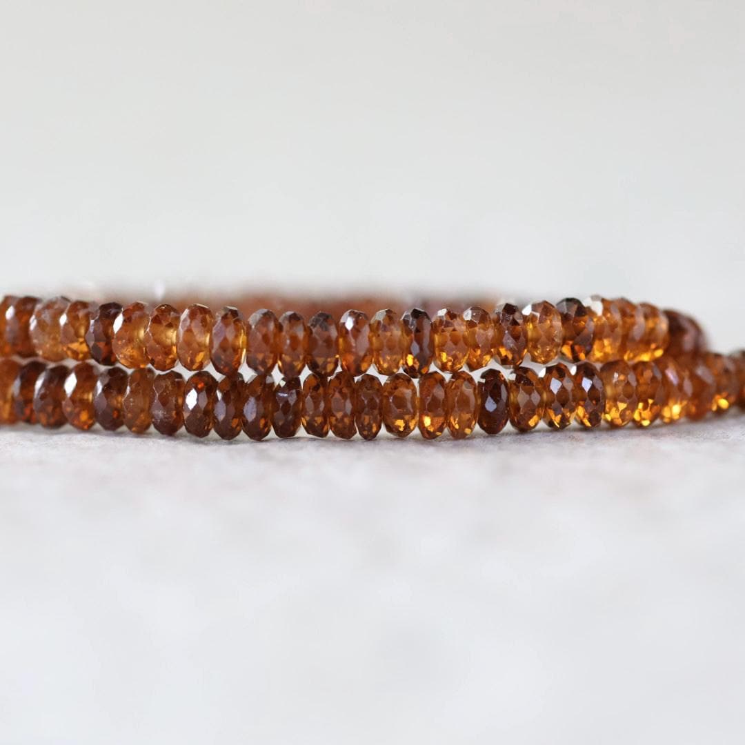 RARE 4mm Yellow Garnet Beads Topazolite Faceted Rondelle Natural Gemstone for DIY Jewelry Making Supplies