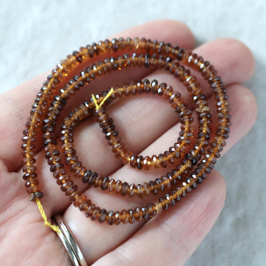 RARE 4mm Yellow Garnet Beads Topazolite Faceted Rondelle Natural Gemstone for DIY Jewelry Making Supplies