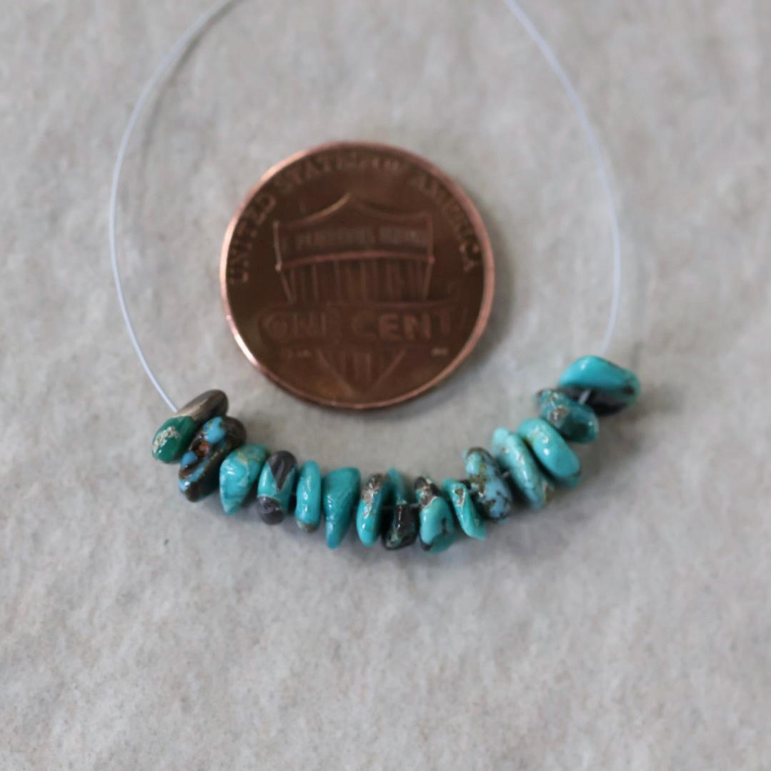 Rare AAA Carico Lake Turquoise Chip Beads Nuggets Smooth 4-6mm 15 PCs Nevada Turquoise Gemstone Beads DIY Jewelry Making