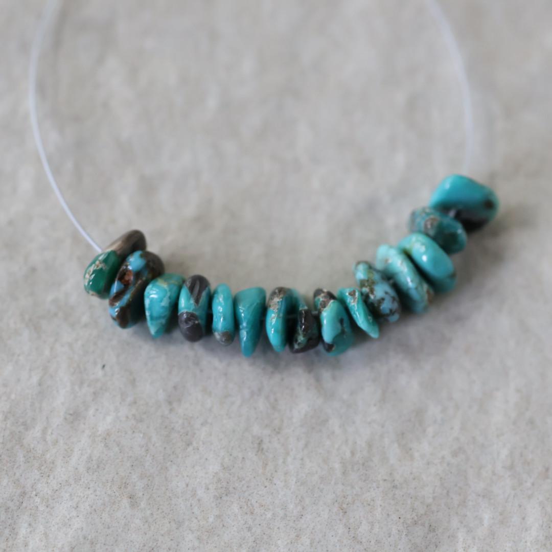 Rare AAA Carico Lake Turquoise Chip Beads Nuggets Smooth 4-6mm 15 PCs Nevada Turquoise Gemstone Beads DIY Jewelry Making