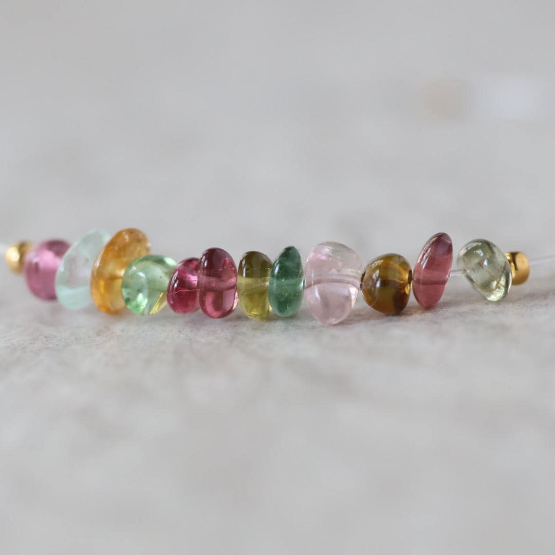Rare AAA Congo Multi Tourmaline Beads Smooth Nuggets 12 Pcs Genuine Gemstone for DIY Jewelry Making
