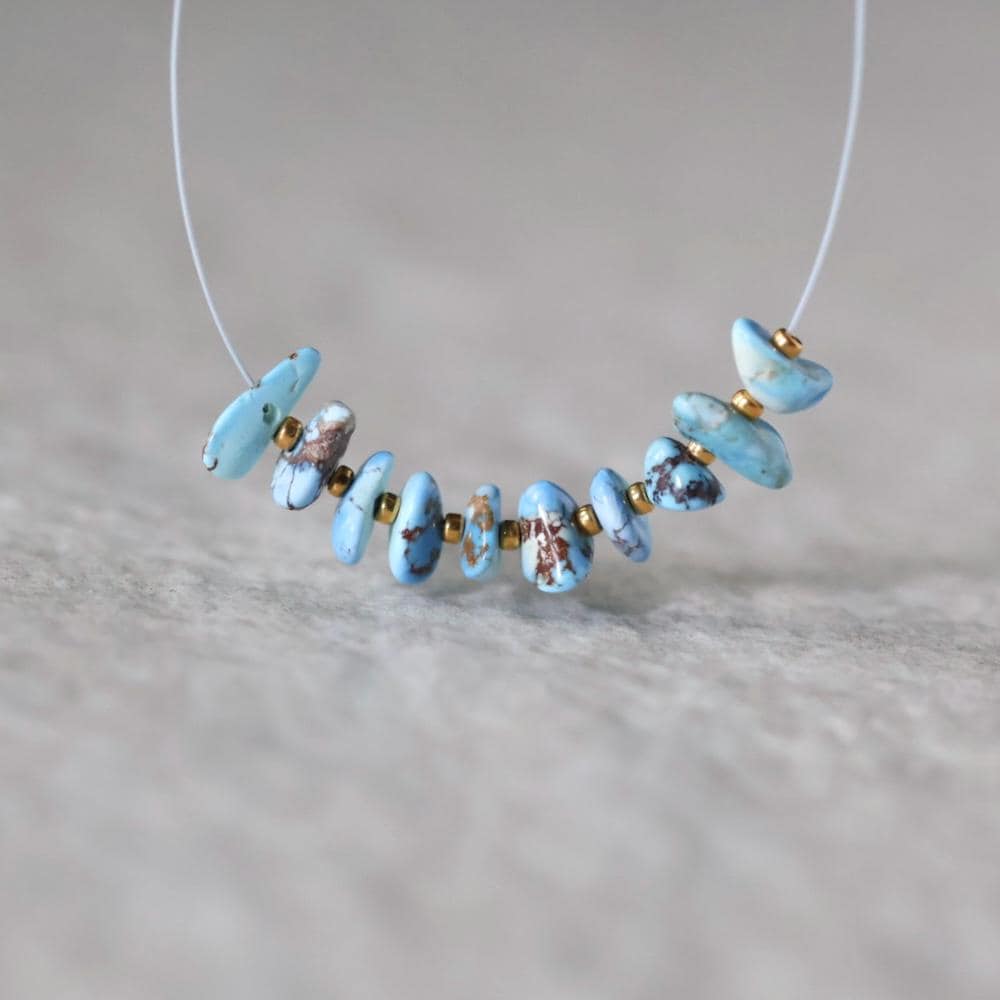 Rare AAA Golden Hills Turquoise Chip Beads Smooth Nuggets Kazakhstan Lavender Turquoise Gemstone Beads DIY Jewelry Making