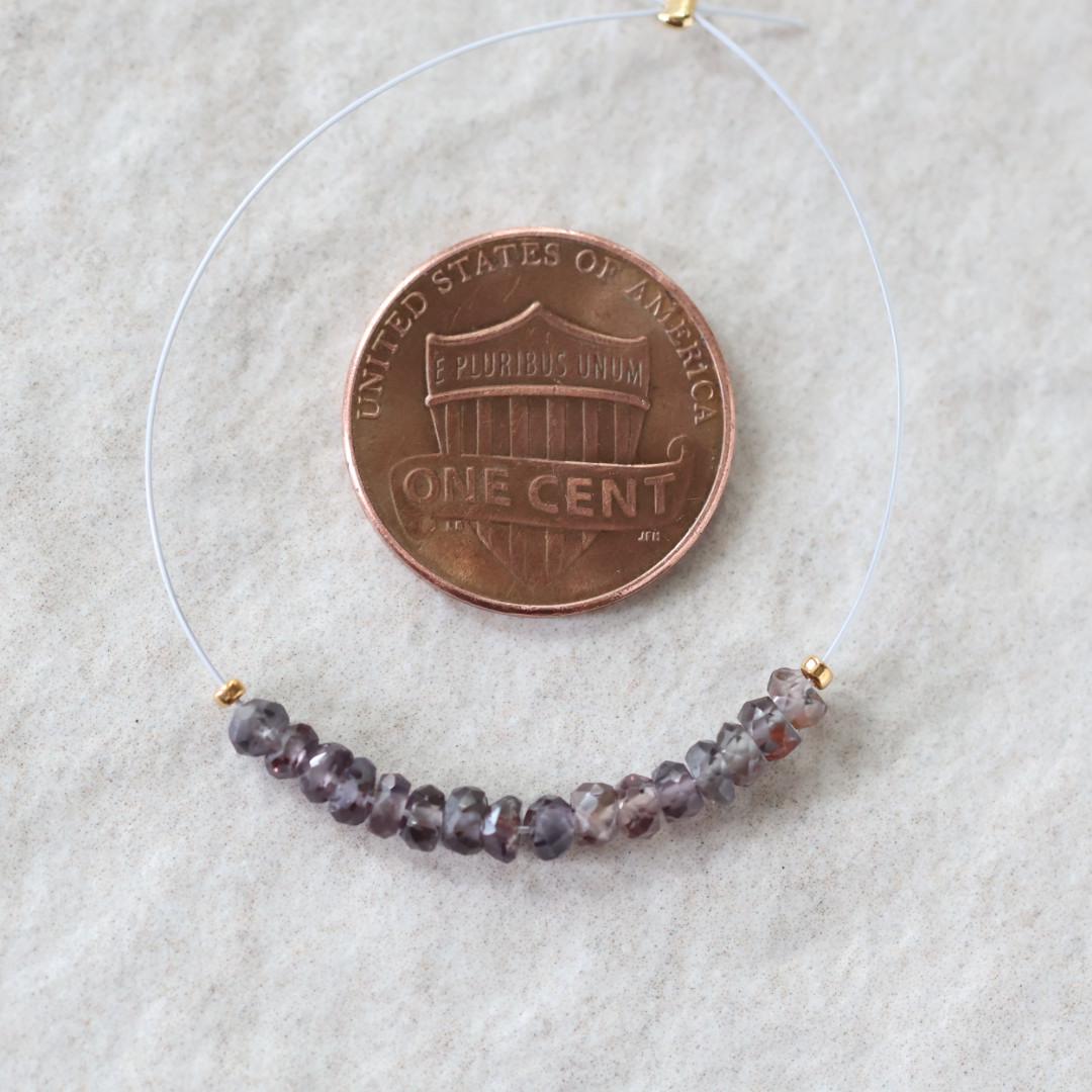 Rare Brown Sapphire Beads Faceted Rondelle 3-3.5mm Natural Sapphire 1” Genuine Gemstone Beads for DIY Jewelry Making Supplies