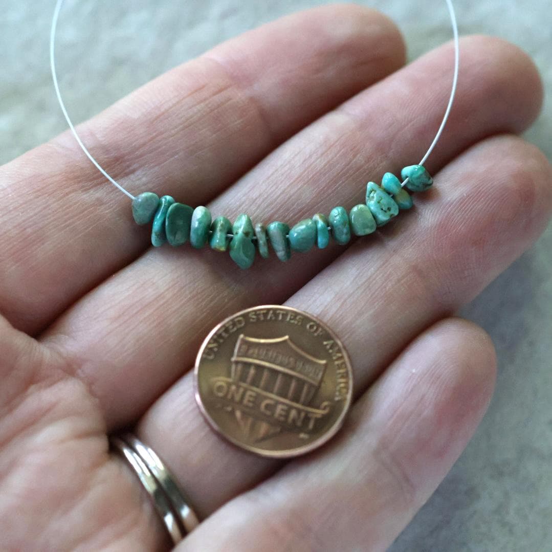 Rare Fox Nevada Turquoise Chip Beads Petal Nuggets Smooth 4-6mm 15 PCs Gemstone Beads DIY Jewelry Making December Birthstone