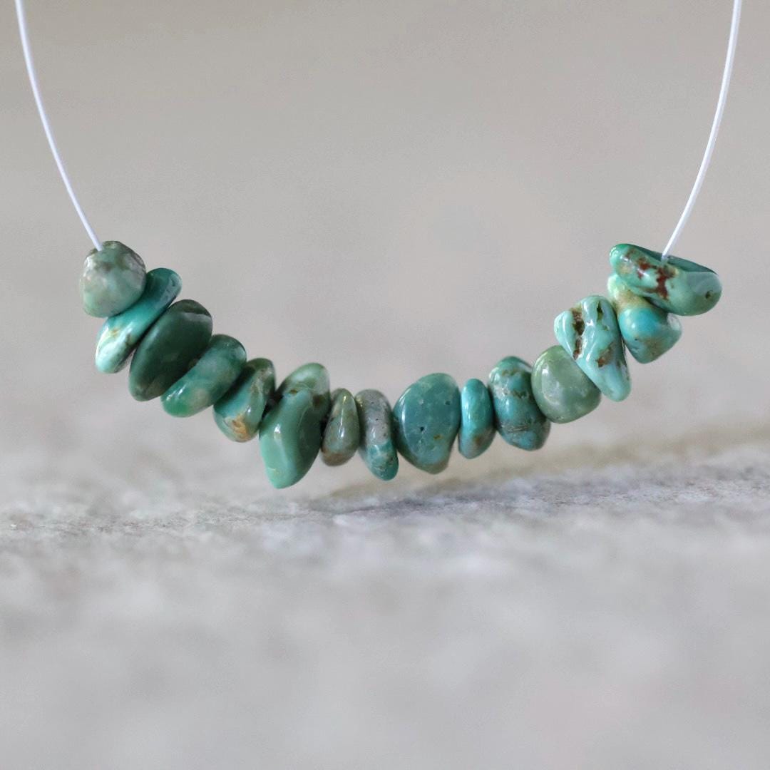 Rare Fox Nevada Turquoise Chip Beads Petal Nuggets Smooth 4-6mm 15 PCs Gemstone Beads DIY Jewelry Making December Birthstone