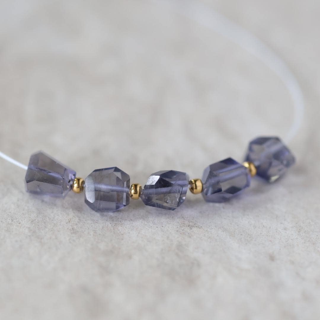 Superb AAA Iolite Nugget Beads Chunks Stones 6mm 5 Pcs Natural Gemstone for DIY Jewelry Making DIY Necklace Earrings