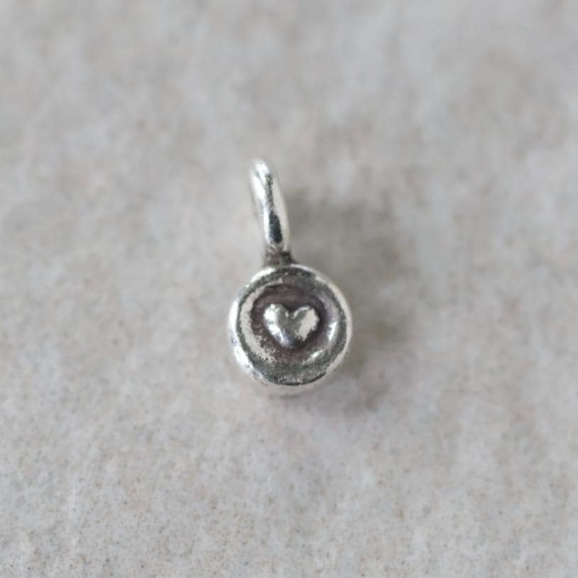 Tiny Sterling Silver Heart Charm Thai Silver Pendant Mini Heart Stamp for DIY Jewelry Making Earrings Pendant