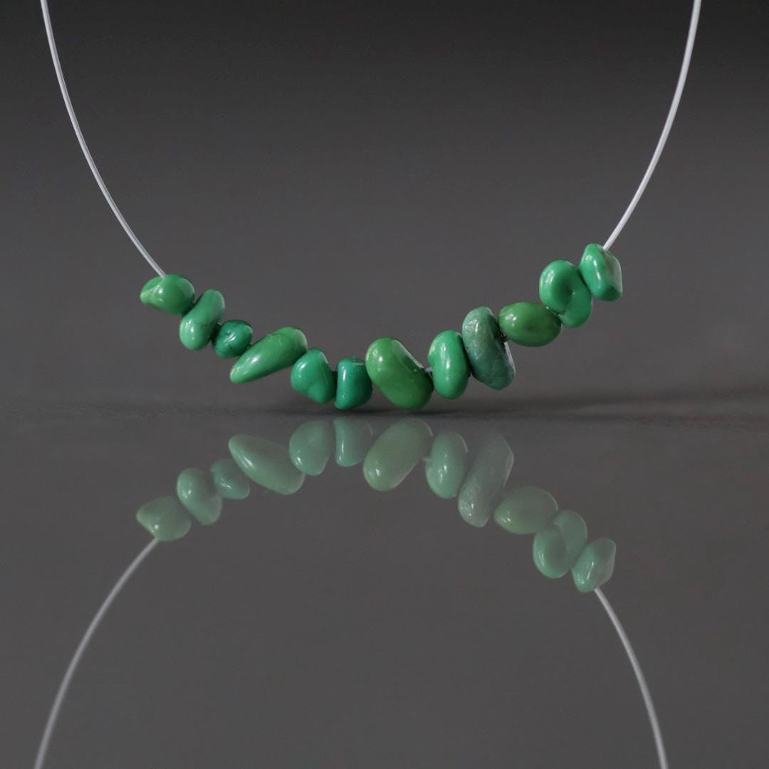 Vintage Nevada Green Turquoise Beads – Smooth Tiny Nugget Natural Gemstone 2mm-4mm