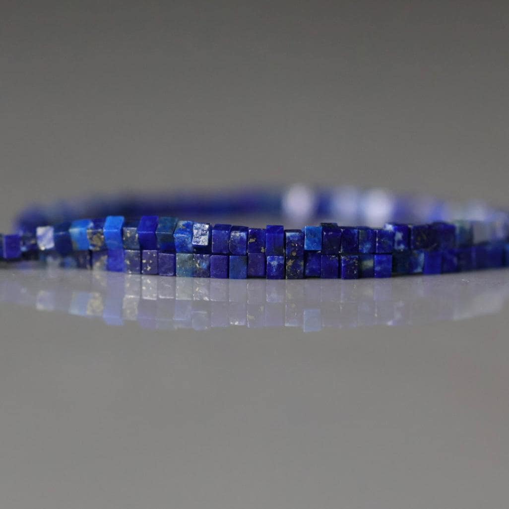 1.5mm AAA Lapis Lazuli Faceted Cube Beads 7" Gemstone Flat Square Beads for Jewelry Making Beading Craft Gift Beads DIY Jewelry Making